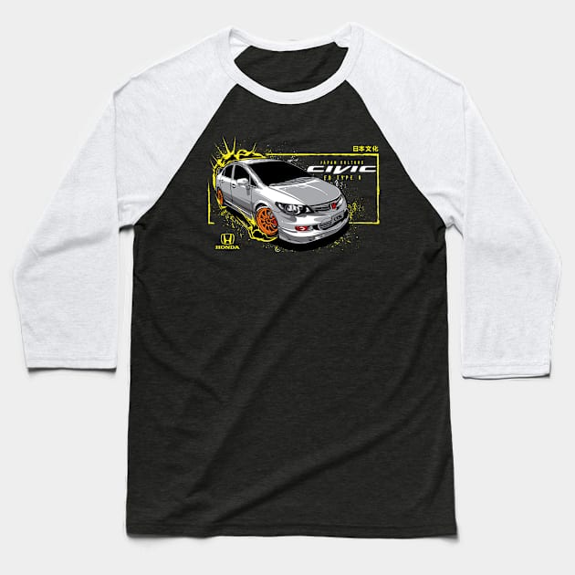 Civic Type R Baseball T-Shirt by cungtudaeast